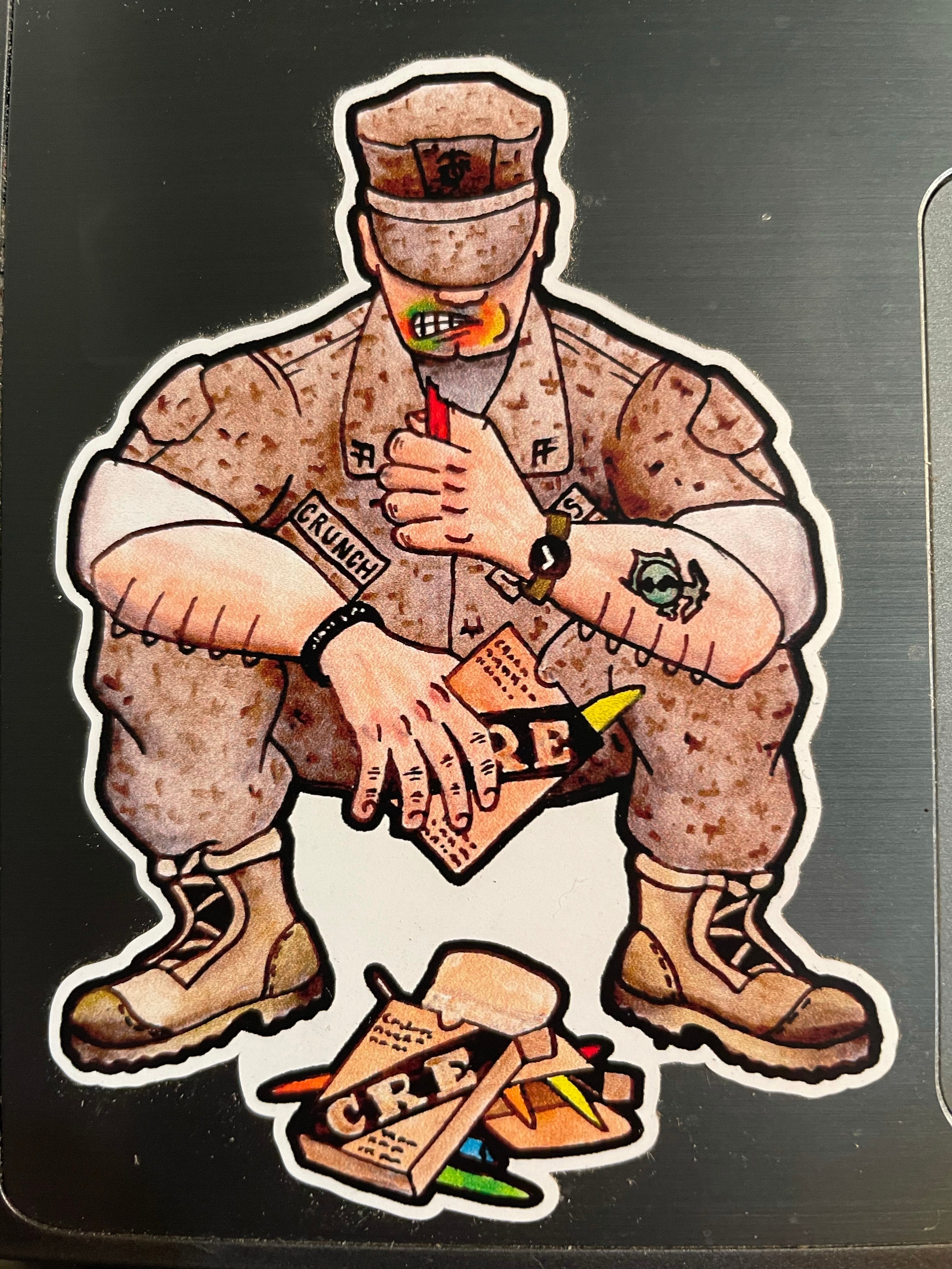 Lance Corporal Crunch™ Stickers – MilTreats Inc